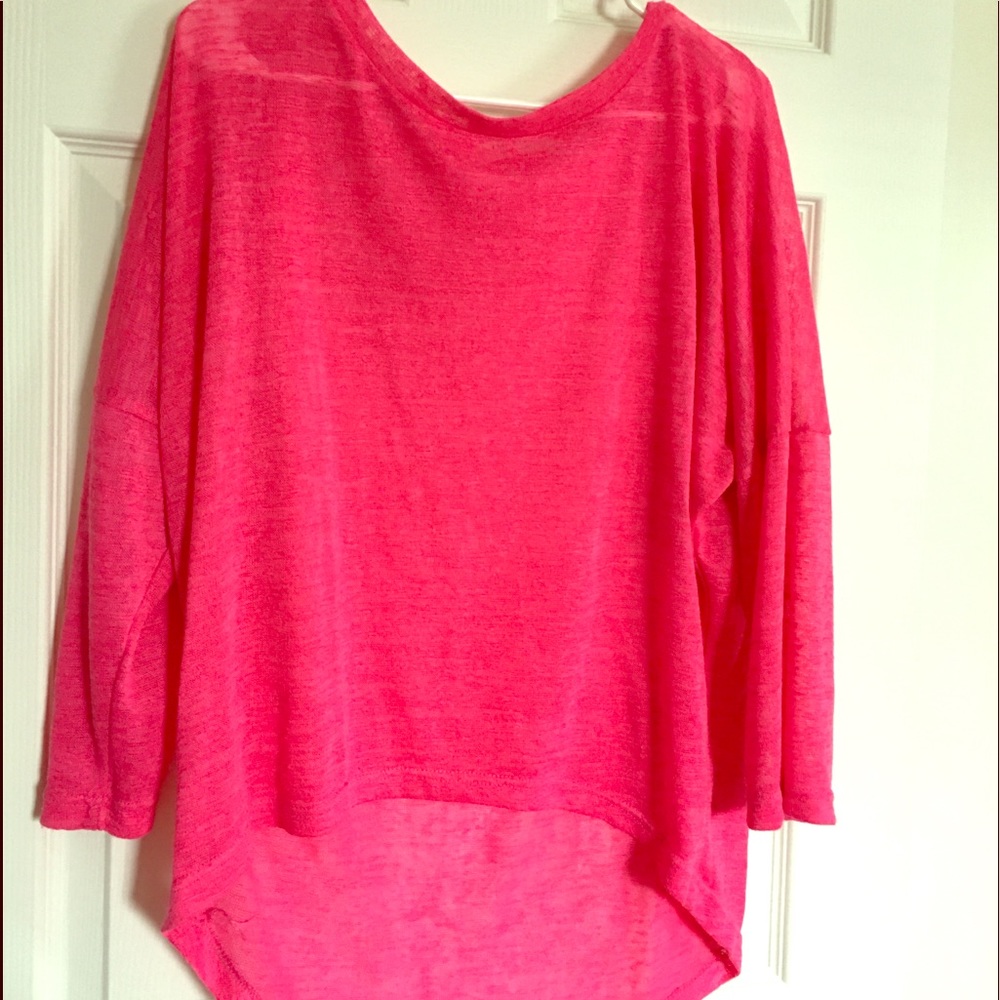 Hot pink oversized top